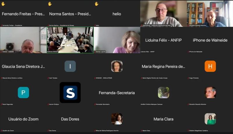 Pública reforça pressão pelo fim da cobrança de inativos em reunião do Mosap